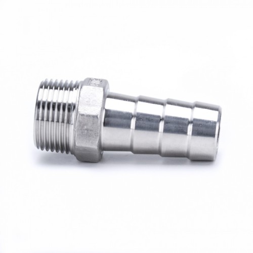 Штуцер нержавеющий под шланг елочка НР Ру 16 AISI 304 25 мм 1"