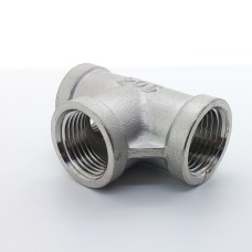 Тройник нержавеющий муфтовый резьбовой соединительный ВР (ВН) Ру 16 AISI 316 25 мм 1"