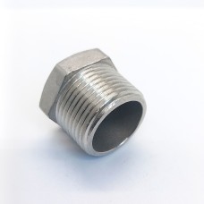 Заглушка нержавеющая шестигранная торцевая НР Ру 16 AISI 304 15 мм 1/2"