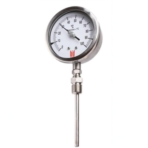 Термометр биметаллический радиальный Ру 25 ТБП-Р ЗТП 100х100 мм 1/2" в Воронеже