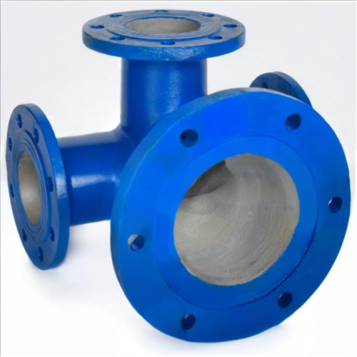 Тройник с пожарной подставкой фланцевый ППТФ Ду 300-200 (L=600-300) ВЧШГ с ЦПП цинк+AL ГОСТ ISO 2531-2012 в Воронеже