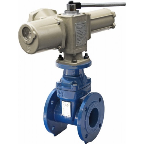 Задвижка чугунная с электроприводом ГЗ 380В и выдвижным шпинделем 30ч906бр 150х280 мм в Воронеже