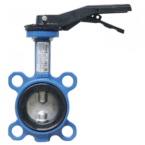Затвор ручной с чугунным диском и рукояткой межфланцевый 1,6 МПа EPDM ЗПФ GG25 ЛАЗ 300х70 мм в Воронеже