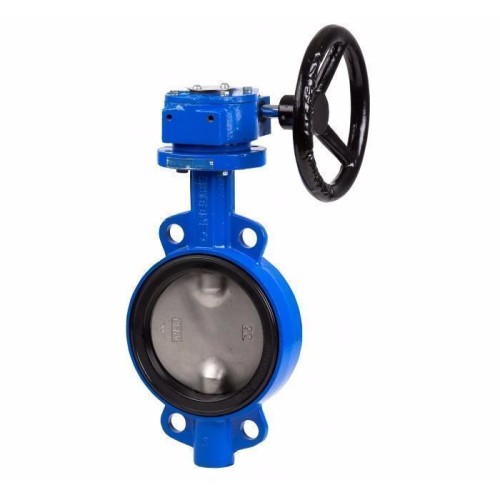 Затвор с нержавеющий диском и редуктором межфланцевый 1,0 МПа PTFE VP4449R GGG50 Tecofi 300 мм в Воронеже